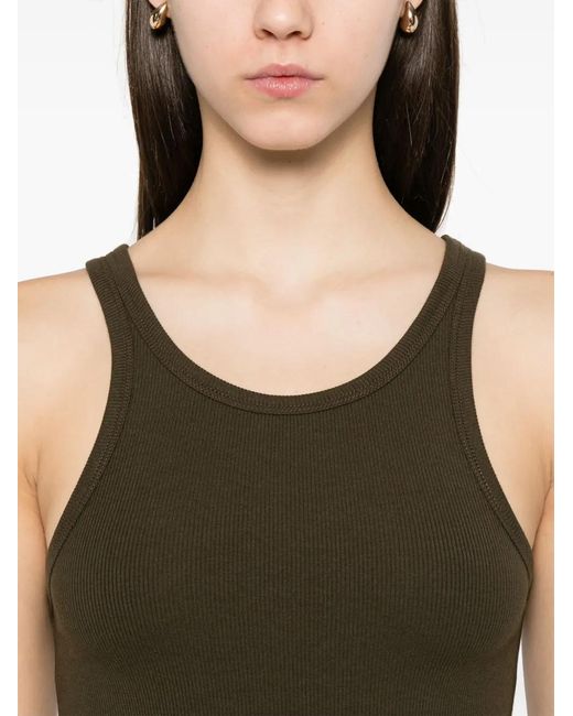 ÉTERNE Geribbelde Tanktop in het Brown