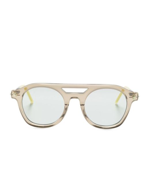 Kuboraum Yellow P11 Round-frame Sunglasses for men