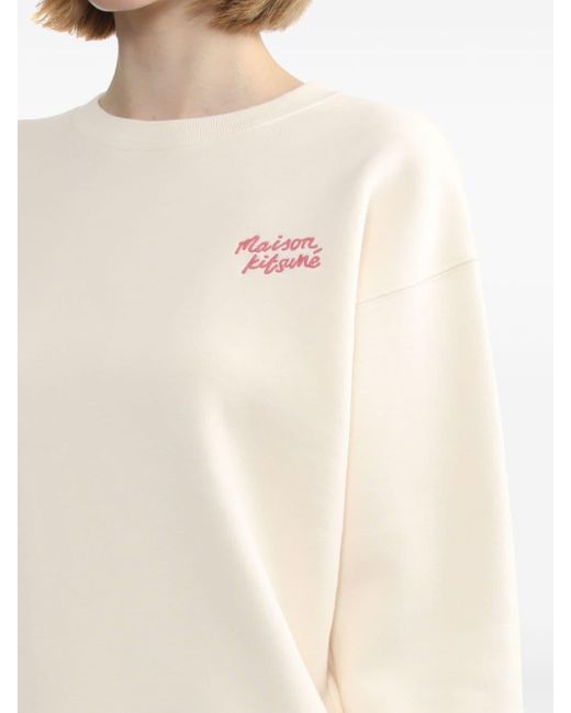 Maison Kitsuné White Handwriting Comfort Sweatshirt