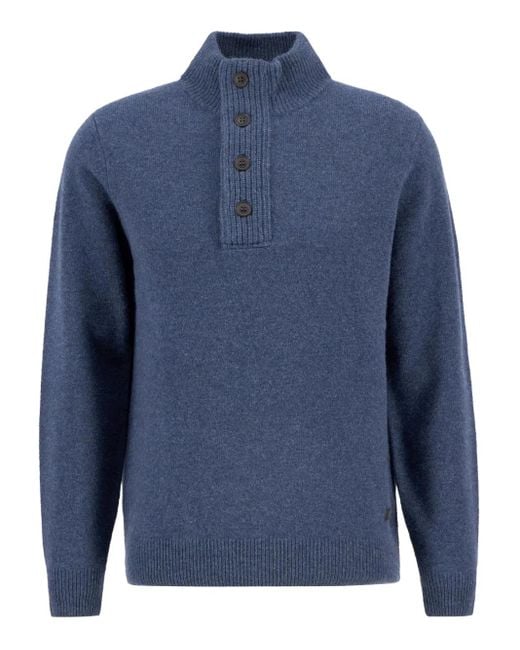 Maglione A Collo Alto di Barbour in Blue da Uomo