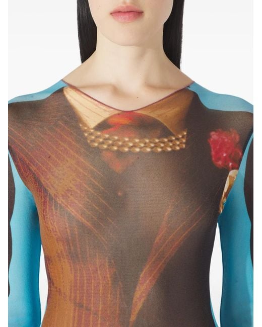 Jean Paul Gaultier Blue Re-Editionlong-Sleeves Top