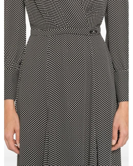 Abito Midi A Pois di Elisabetta Franchi in Gray