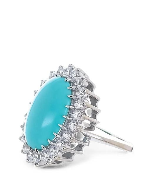 Fantasia by Deserio Blue Cubic Zirconia Ring