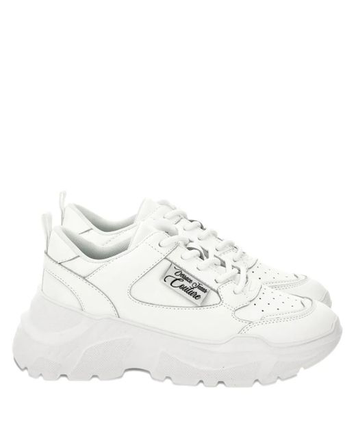 Versace Jeans Couture White Logo-Plaque Chunky Trainers