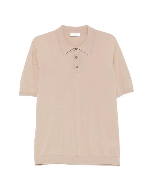 Roberto Collina Natural Short-Sleeve Polo Shirt for men