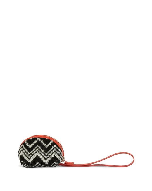 Missoni Black Zigzag-Pattern Coin Case