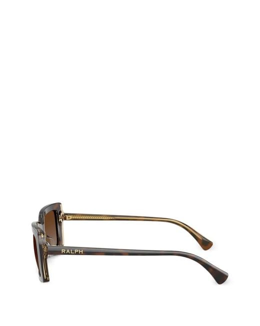 Polo Ralph Lauren Brown Rectangle-Frame Sunglasses