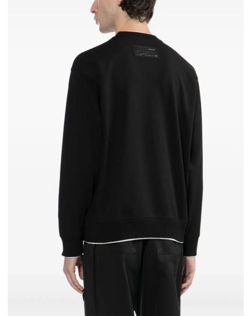Aape By A Bathing Ape Black Logo-Embossed Sweatshirt for men