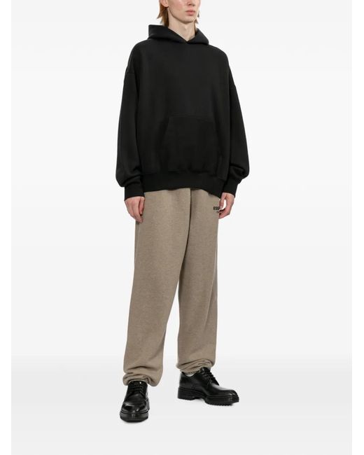 Essentials Black Classic Hoodie for men