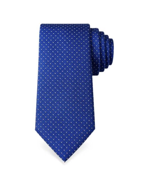 Bona Furtuna Blue Geometric-Pattern Tie for men