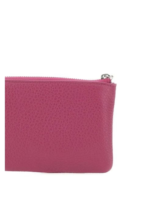 Gianni Chiarini Purple Grained-Leather Wallet