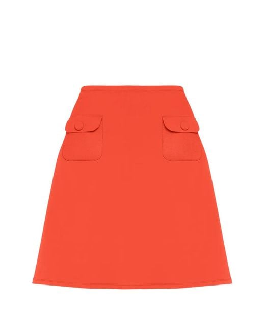 Eres Red Button-Detail Mini Skirt