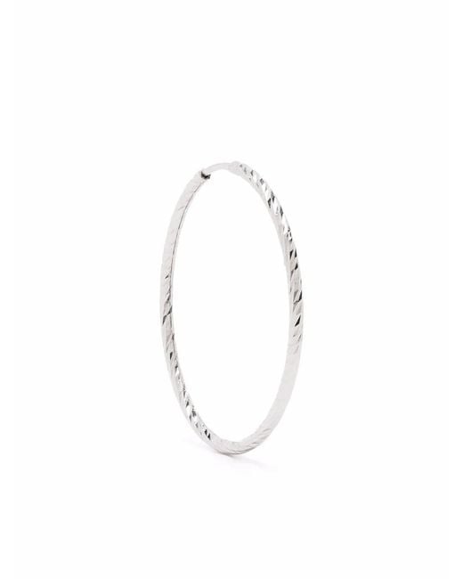 Maria Black White 14Kt Liv 25Mm Hoop Earring