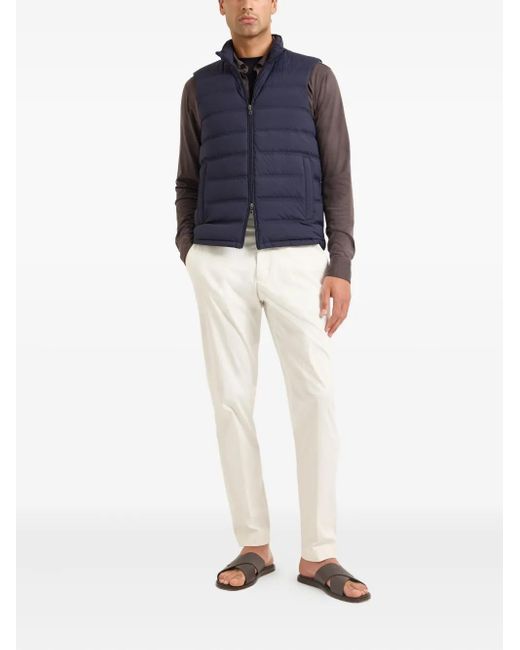 Orlebar Brown Blue Hopper Puffer Gilet for men