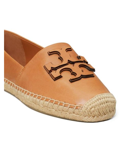 Tory Burch Brown Ines Leather Espadrilles