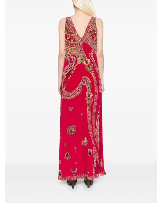 Camilla V-Neck Flared Jumpsuit