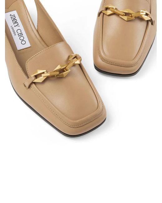 Pumps Diamond Tilda Con Cinturino Posteriore 45Mm di Jimmy Choo in Natural