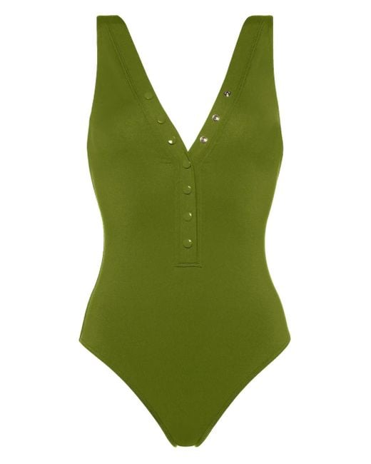 Eres Green Icône Badeanzug Mit V-Ausschnitt