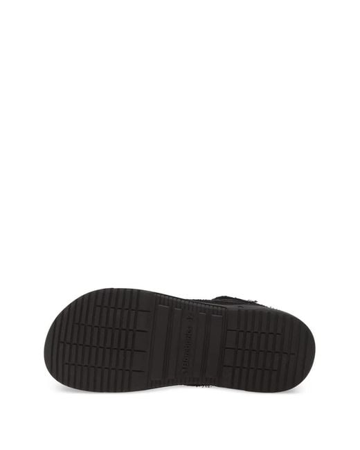 Barebarics Black Frayed-Edge Panelled Sneakers