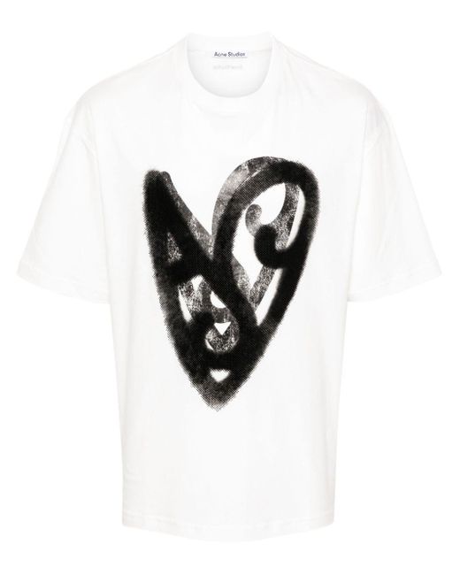 Acne Black Motif-print T-shirt