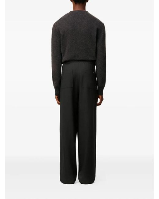 AMI Black Trousers Elasticated Clothing for men