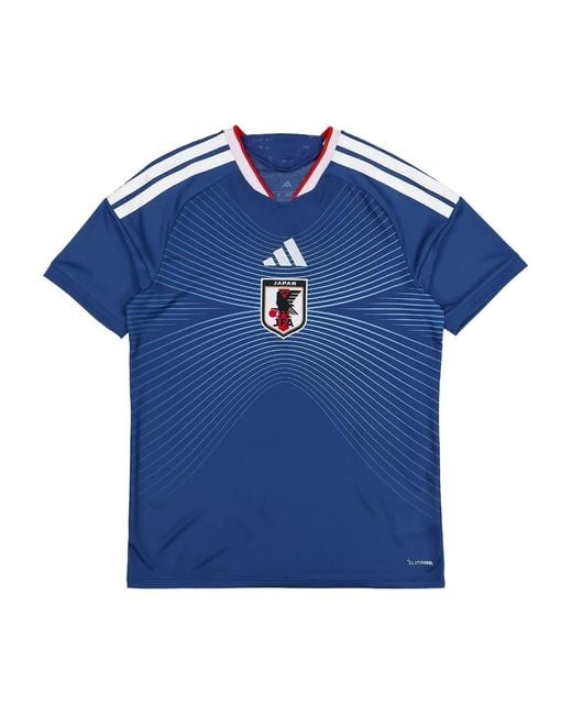 Adidas Blue Japan 26/27 Logo-Print T-Shirt for men