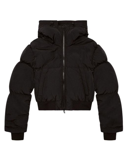 DIESEL Black W-Peyt Puffer Jacket