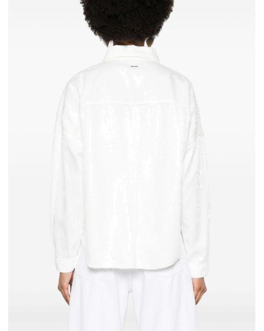 Veste en jean à sequins Liu Jo en coloris White