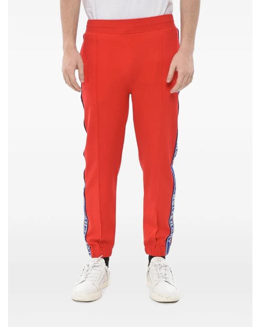 Givenchy Red Logo-Tape Track Pants for men