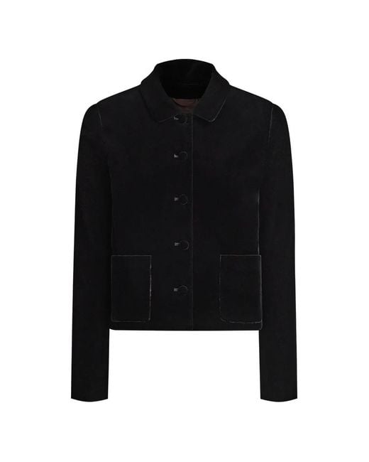 12 STOREEZ Black Sofia Velvet Jacket