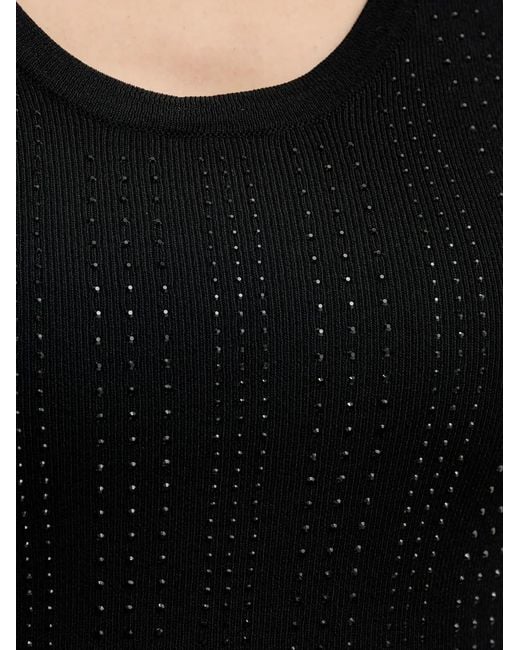 Fracomina Black Ribbed Tank Top