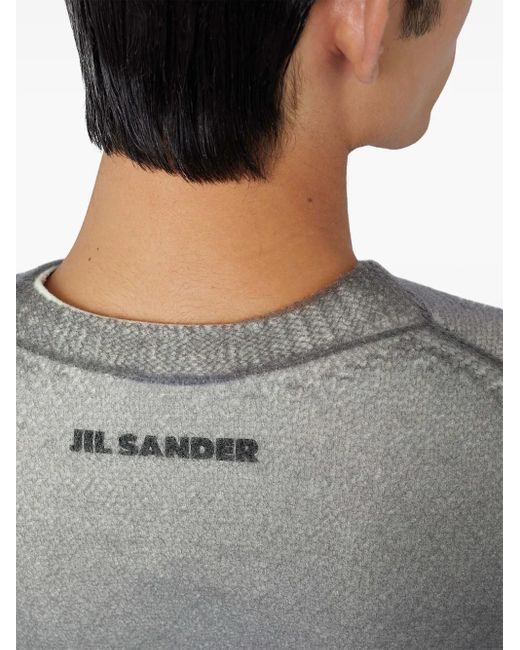 Maglione Con Design A Strati di Jil Sander in Gray da Uomo