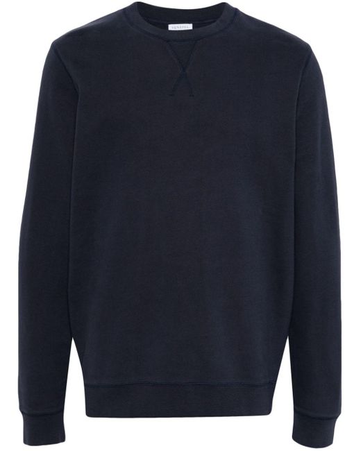 Sunspel Blue Fine-knit Cotton Sweater for men
