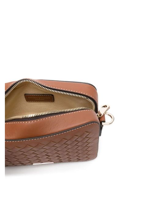 Aspinal Brown Camera Crossbody Bag
