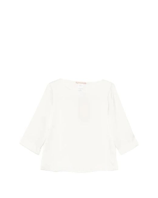Pennyblack White Three-Quarter Sleeve Blouse
