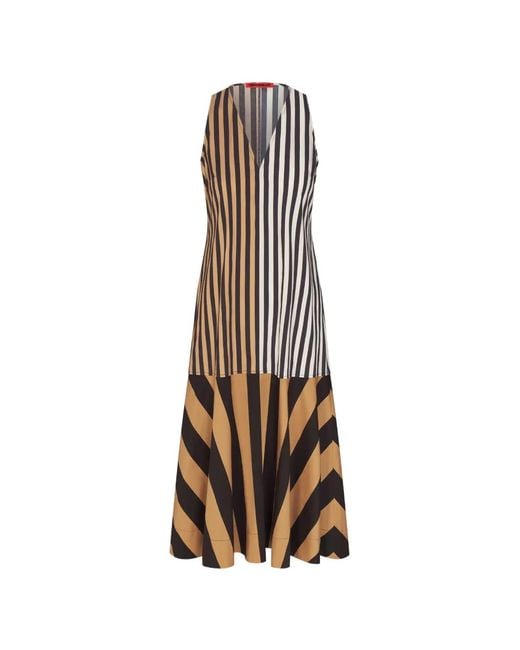 Simon Miller White Celeste Striped Midi Dress