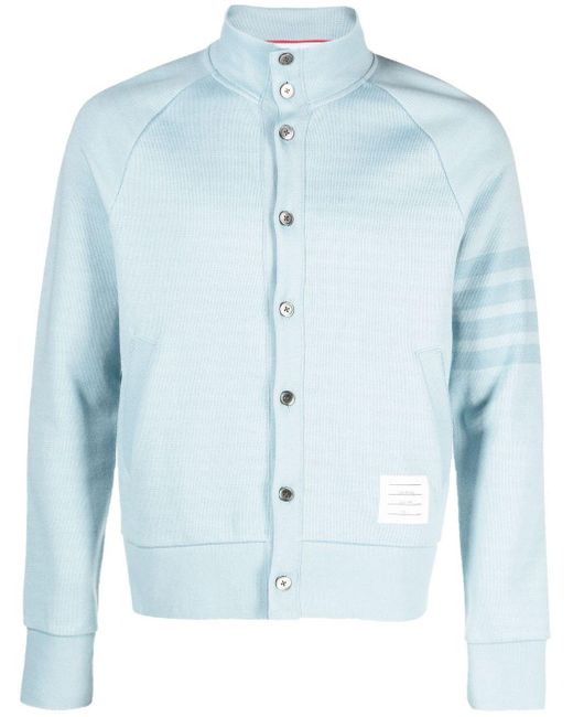 Thom Browne Blue 4-bar Double-face Sweatshirt for men