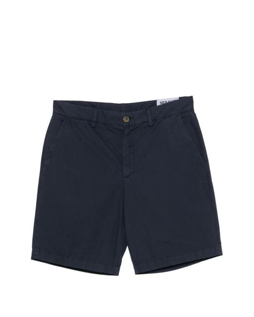 Sebago Blue Button-Fastening Shorts for men
