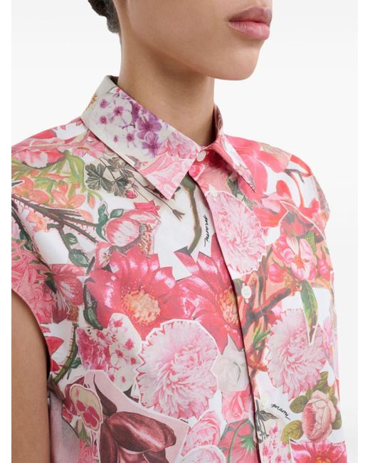 Camisa con estampado floral Marni de color Pink