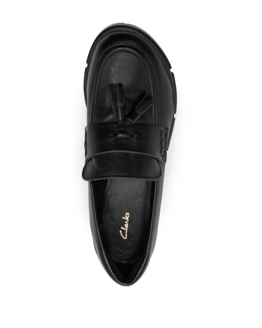 Clarks Black Teala Leather Loafers