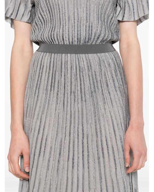 Emporio Armani Gray Pleated Dress