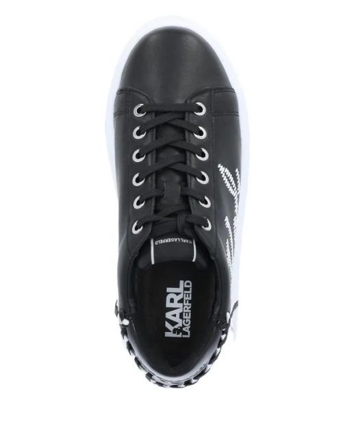 Karl Lagerfeld Black Kapri Signia Lace-Up Sneakers