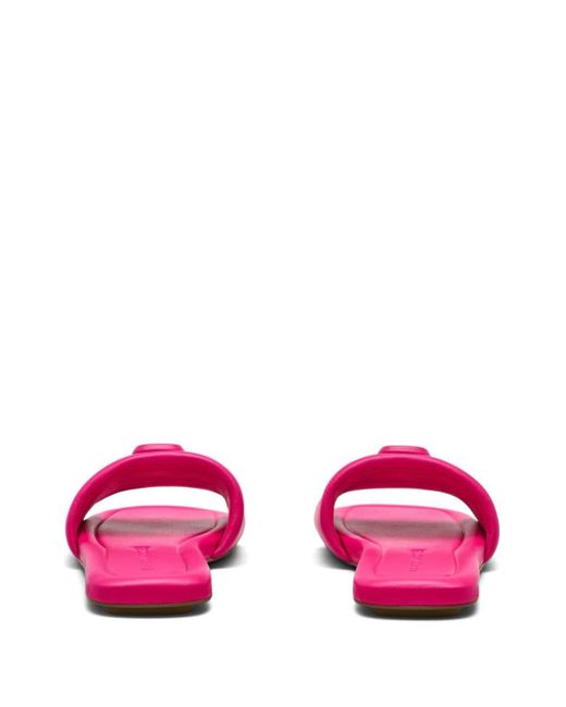 The J leather slide sandals di Marc Jacobs in Pink