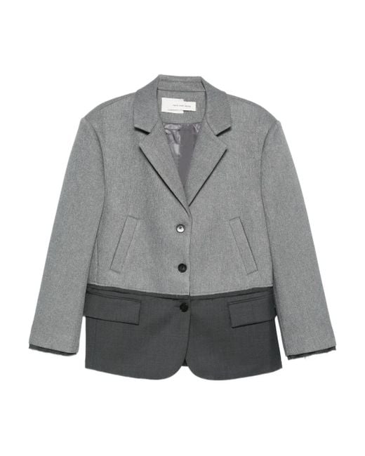 Feng Chen Wang Gray Two-Tone Button Blazer