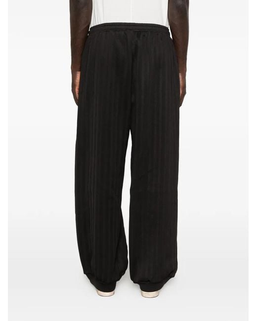 MADFRENZY Black Pantalon À Rayures for men