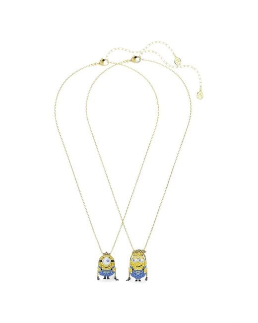 Swarovski White X Ucs Llc Minions Crystal-Embellished Necklaces (Set Of Two)