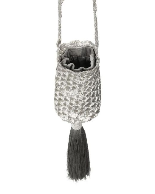 Johanna Ortiz White Fates Bouquet Tassel Mini Bag