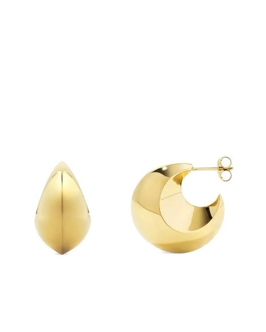 Dinny Hall Metallic Iceni Warrior Puffy Hoop Earrings