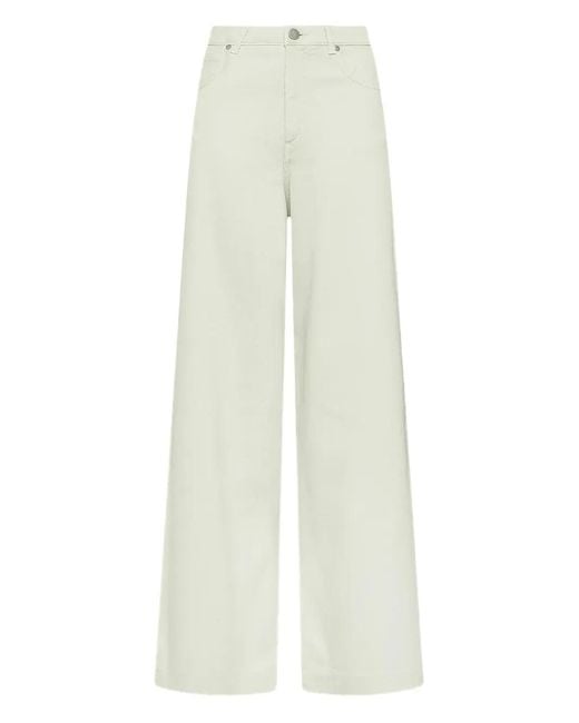 Cruna White Taylor Wide-Leg Trousers