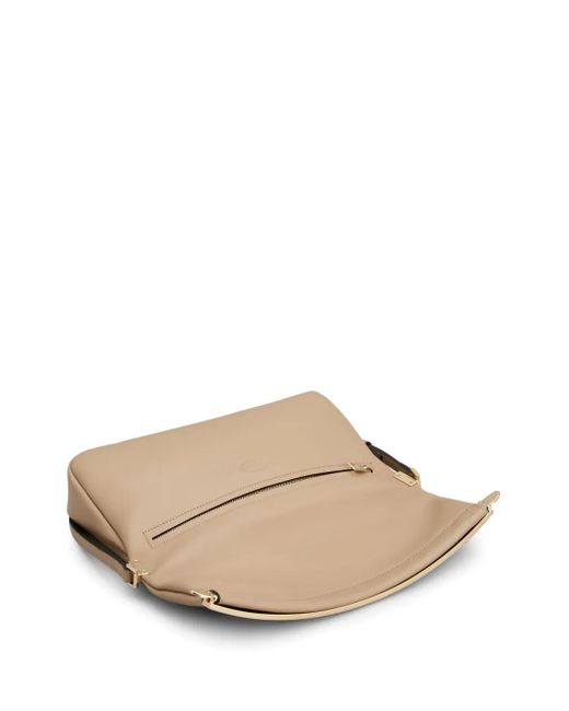 Tod's レザー クラッチバッグ Natural